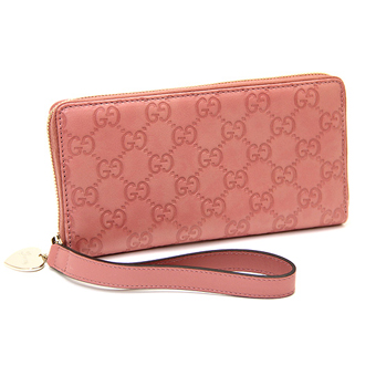 GUCCI グッチ 財布 コピー 245914 AA61G 5709 ハートグッチシマ HEART GUCCISSIMA ラウンドファスナー長財布 ハートディテール付き ローズピンク